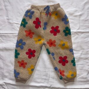 Frugi Ted Fleece Pants with Flowers 24 months